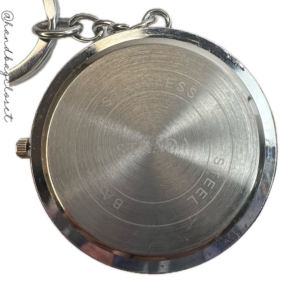 Strada Peacock Vintage Crystal Pocket Watch Key Chain Charm Japan Keychain - Picture 4 of 9